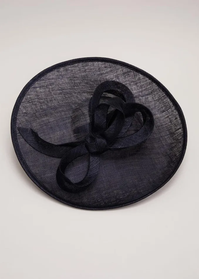 Women Phase Eight Fascinators and Hats Bow Detail Statement Disc Fascinator Navy