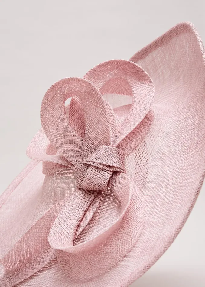 Women Phase Eight Fascinators and Hats Bow Detail Statement Disc Fascinator Pale Pink