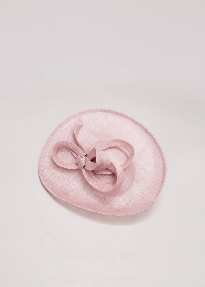 Women Phase Eight Fascinators and Hats Bow Detail Statement Disc Fascinator Pale Pink