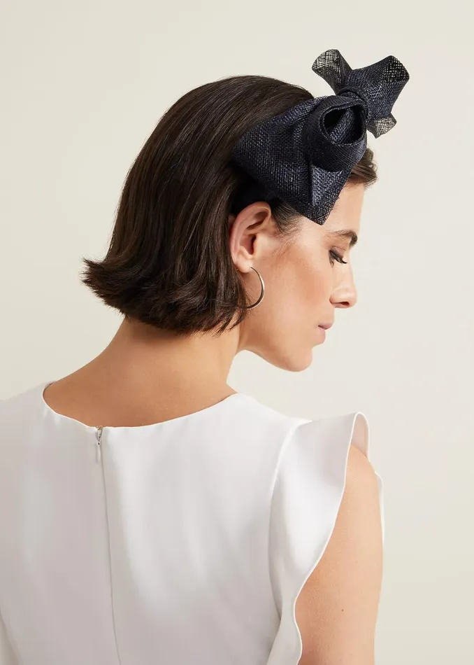 Women Phase Eight Fascinators and Hats Bow Padded Headband Navy