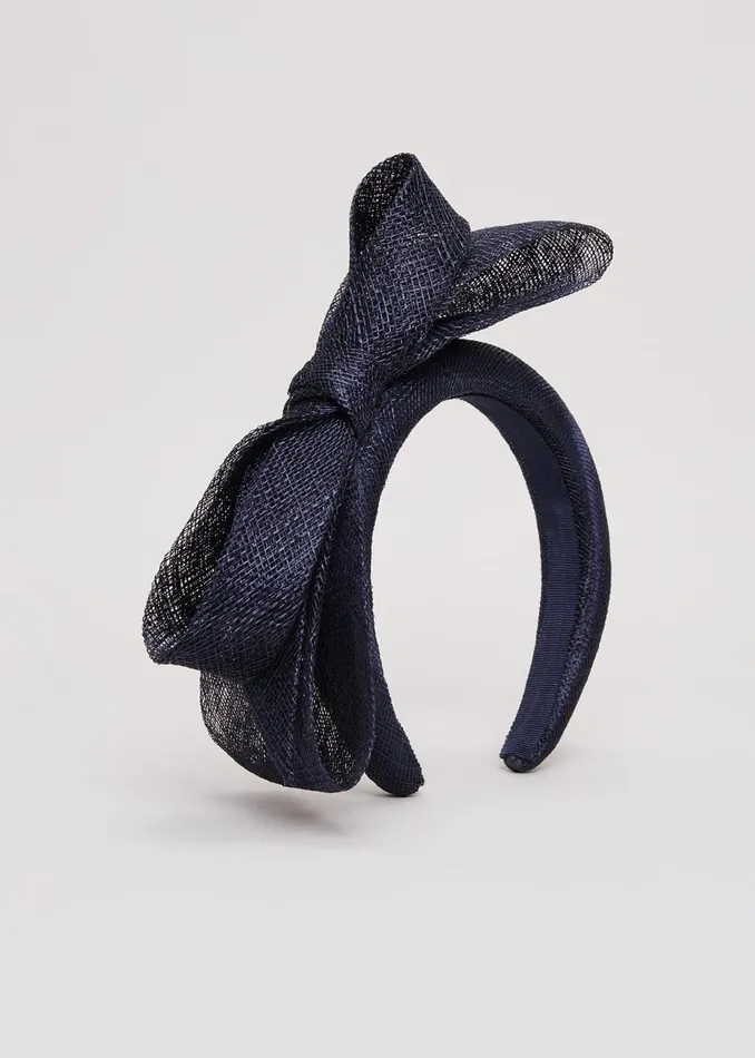 Women Phase Eight Fascinators and Hats Bow Padded Headband Navy