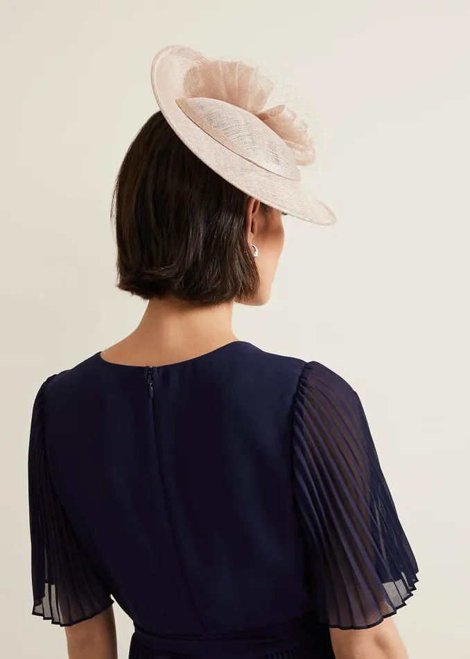 Women Phase Eight Fascinators and Hats Bow Twist Back Disc Fascinator Latte