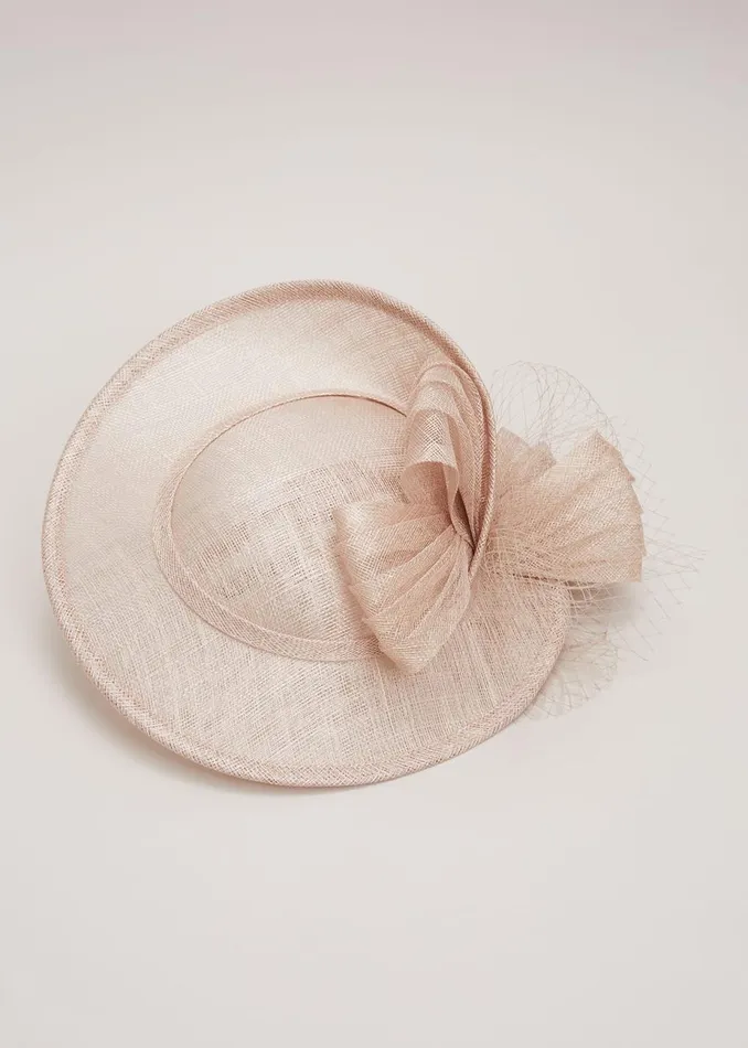Women Phase Eight Fascinators and Hats Bow Twist Back Disc Fascinator Latte