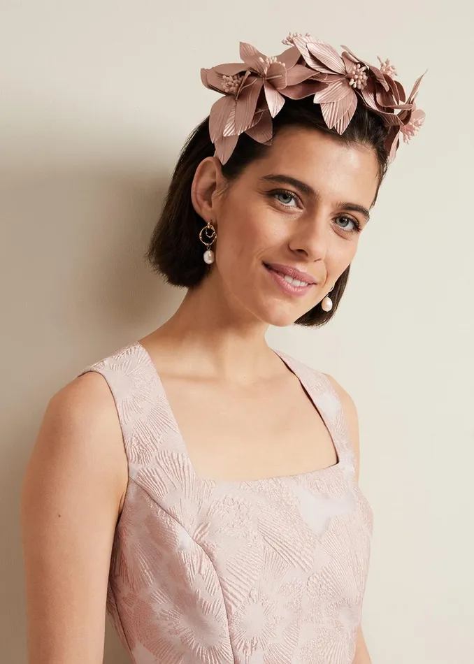 Women Phase Eight Fascinators and Hats Floral Headband Pale Pink