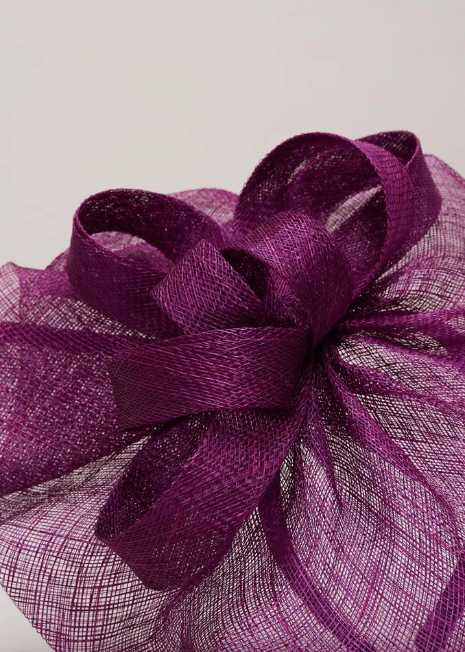 Women Phase Eight Fascinators and Hats Freeform Bow Disc Fascinator Purple