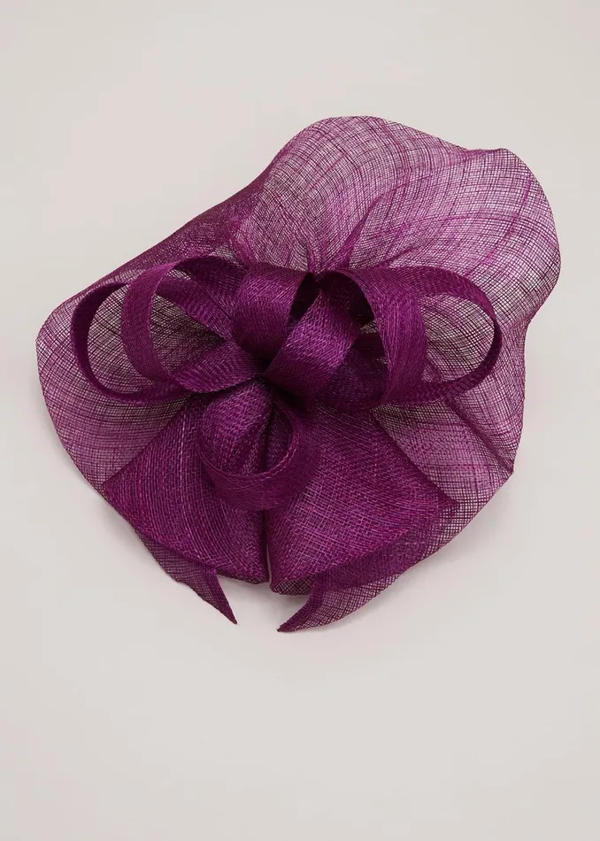 Women Phase Eight Fascinators and Hats Freeform Bow Disc Fascinator Purple
