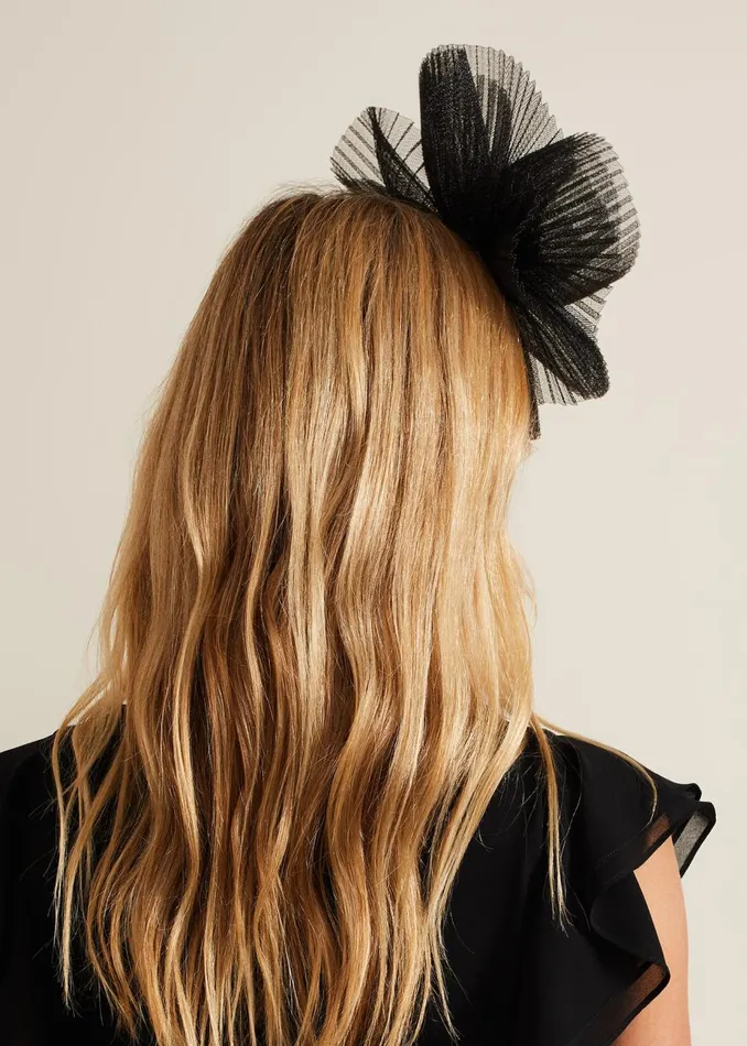 Women Phase Eight Fascinators and Hats Freeform Flower Headband Black