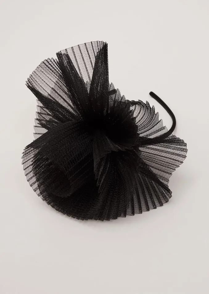 Women Phase Eight Fascinators and Hats Freeform Flower Headband Black