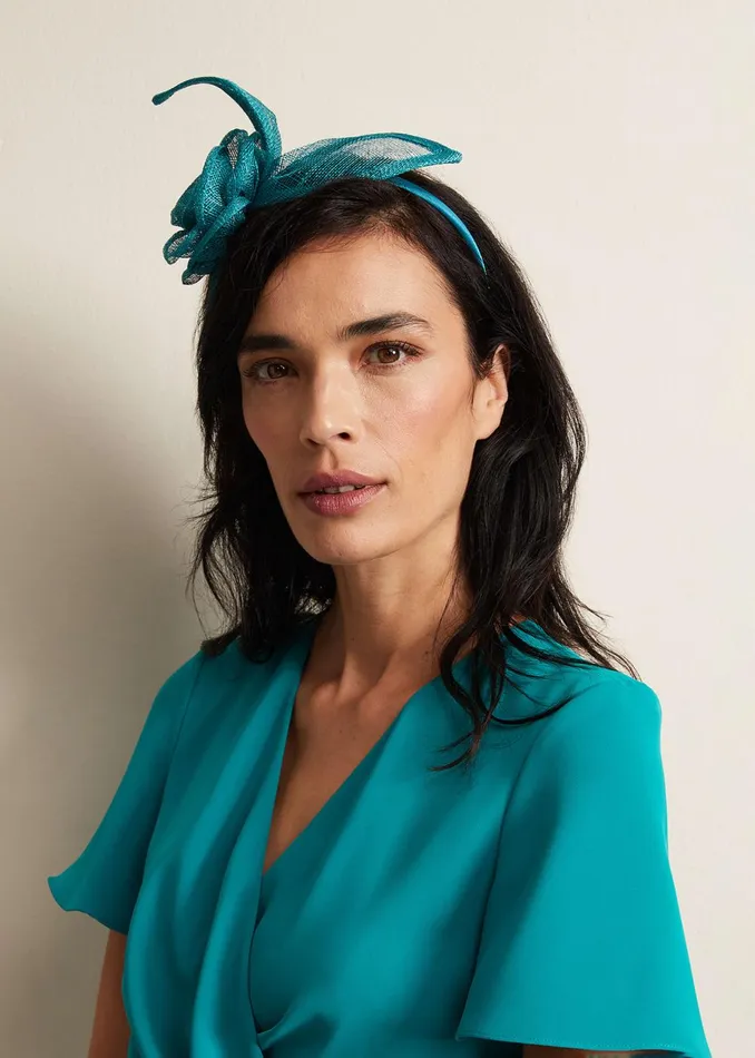 Women Phase Eight Fascinators and Hats Green Flower Headband Bright Green