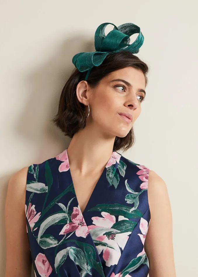 Women Phase Eight Fascinators and Hats Large Bow Headband Green