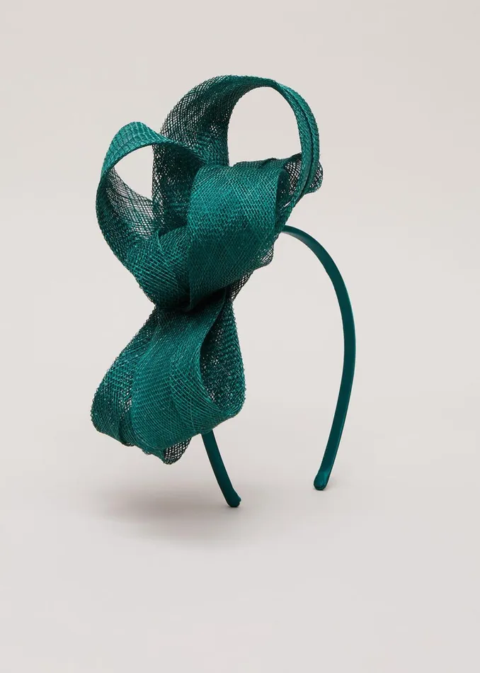 Women Phase Eight Fascinators and Hats Large Bow Headband Green