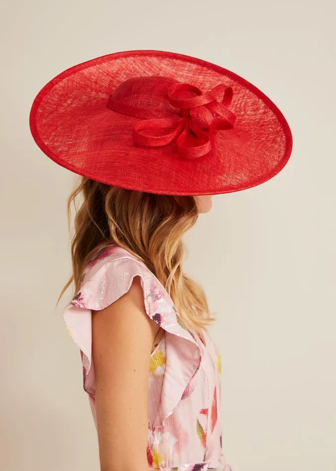 Women Phase Eight Fascinators and Hats Loop Detail Statement Disc Red