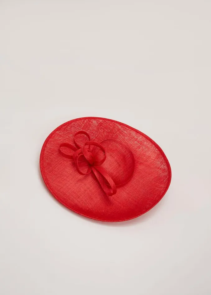 Women Phase Eight Fascinators and Hats Loop Detail Statement Disc Red