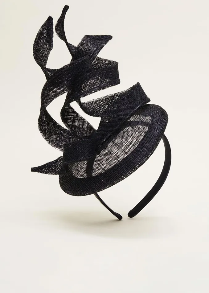 Women Phase Eight Fascinators and Hats Navy Pillbox Fascinator Navy