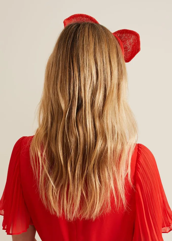 Women Phase Eight Fascinators and Hats Padded Bow Headband Orange