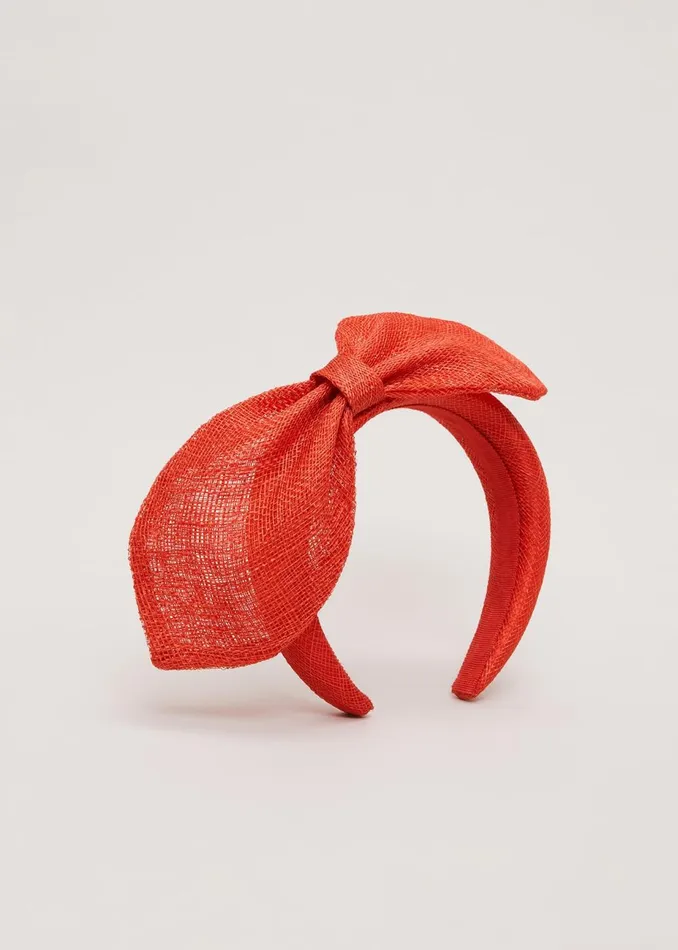 Women Phase Eight Fascinators and Hats Padded Bow Headband Orange