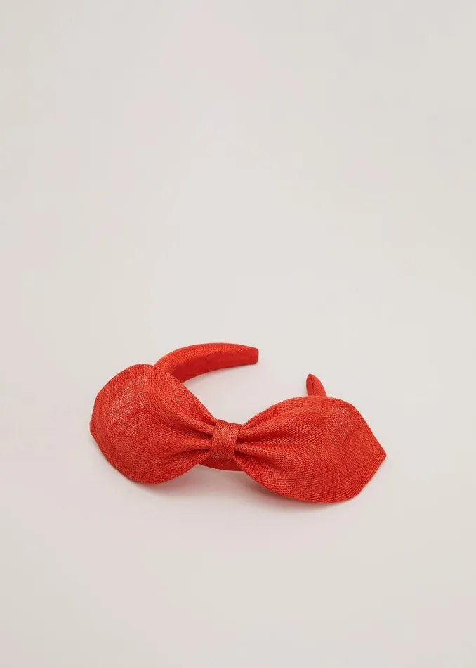 Women Phase Eight Fascinators and Hats Padded Bow Headband Orange
