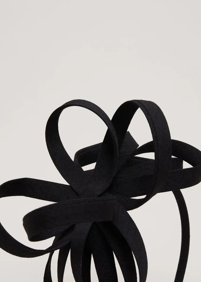 Women Phase Eight Fascinators and Hats Triple Loop Headband Black
