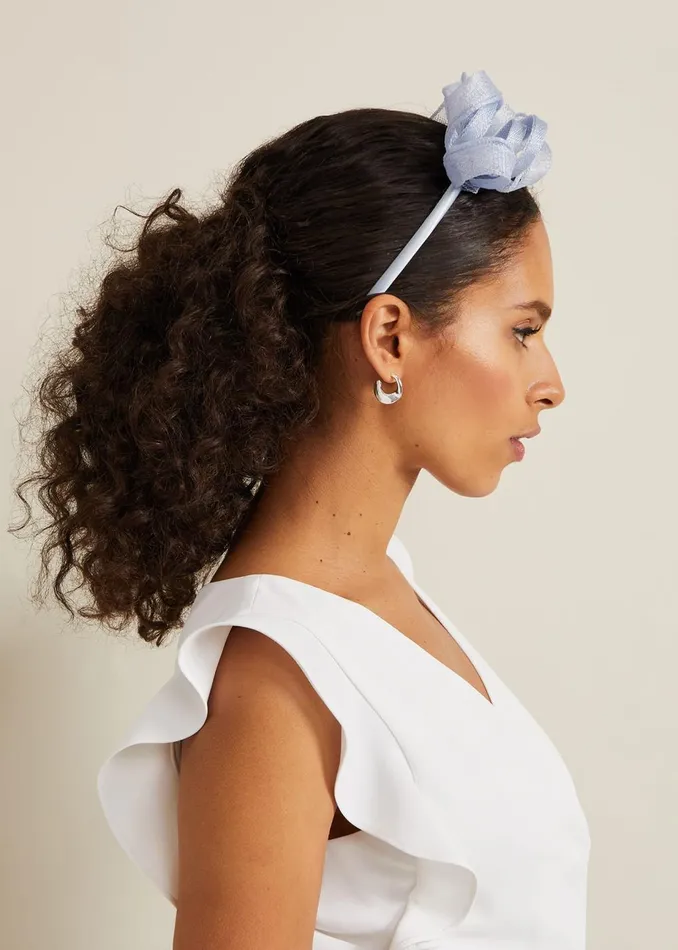 Women Phase Eight Fascinators and Hats Twist Bow Headband Pale Blue