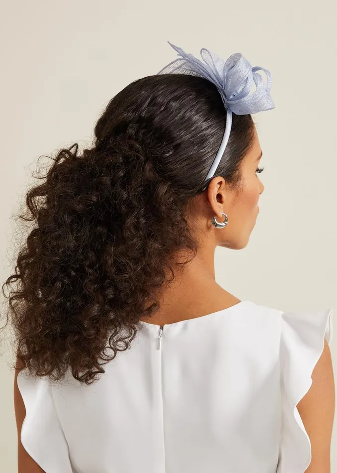Women Phase Eight Fascinators and Hats Twist Bow Headband Pale Blue