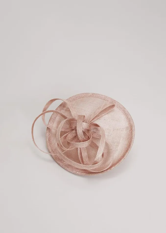 Women Phase Eight Fascinators and Hats Twist Top Mini Disc Fascinator Neutral