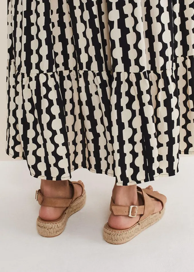 Women Phase Eight Flats Brown Suede Chunky Sandals Tan