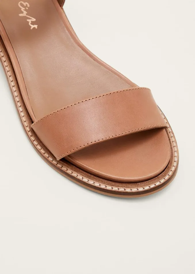 Women Phase Eight Flats Flat Buckle Sandal Tan