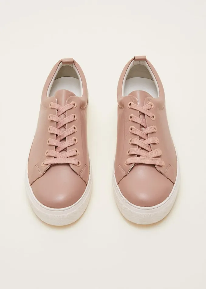 Women Phase Eight Flats Platform Trainers Light Pink