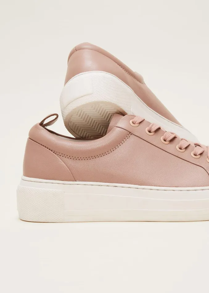 Women Phase Eight Flats Platform Trainers Light Pink