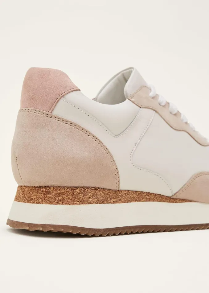 Women Phase Eight Flats Runner Trainer Beige