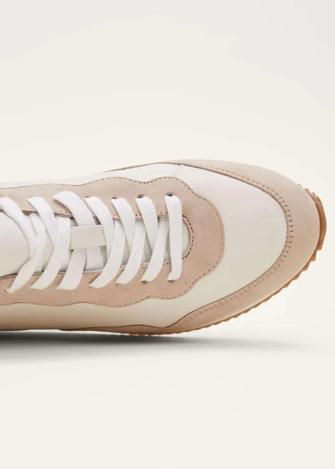 Women Phase Eight Flats Runner Trainer Beige