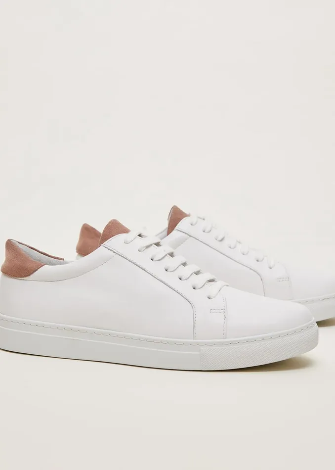 Women Phase Eight Flats Tab Trainer White