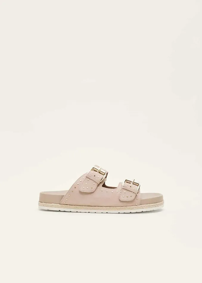 Women Phase Eight Heels Double Buckle Sandal Neutral