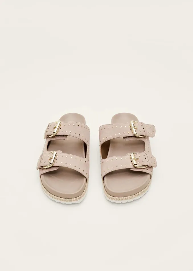 Women Phase Eight Heels Double Buckle Sandal Neutral