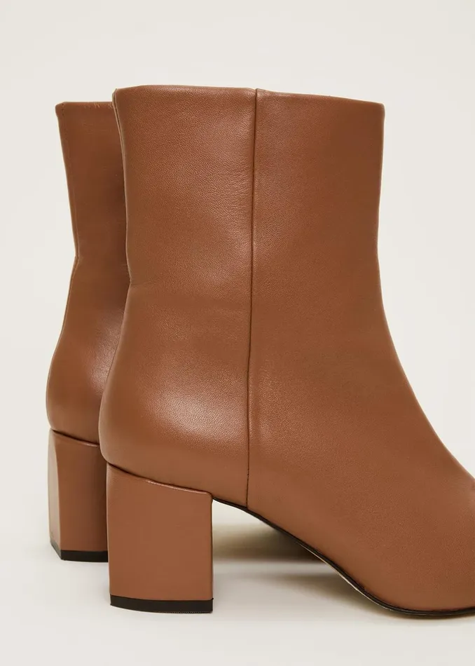 Women Phase Eight Heels Heeled Ankle Boots Tan