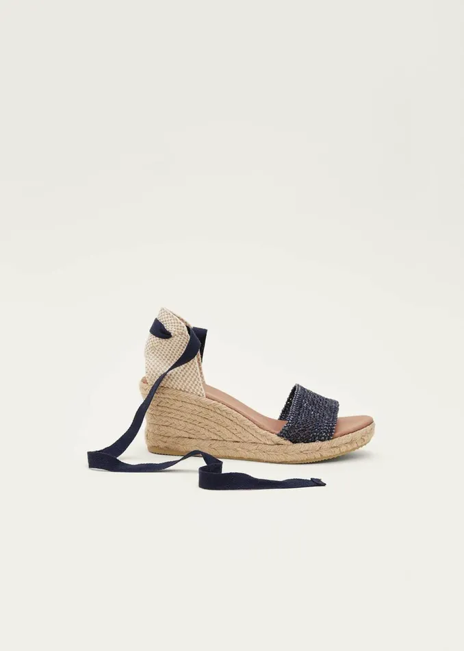 Women Phase Eight Heels Weave Espadrille Navy