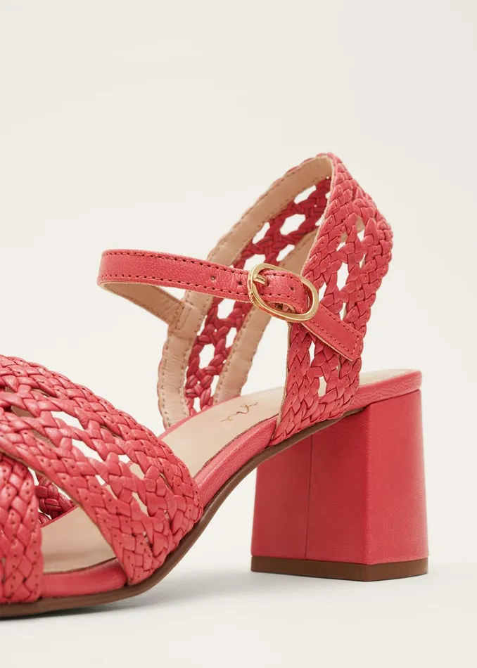 Women Phase Eight Heels Weave Heeled Sandal Coral