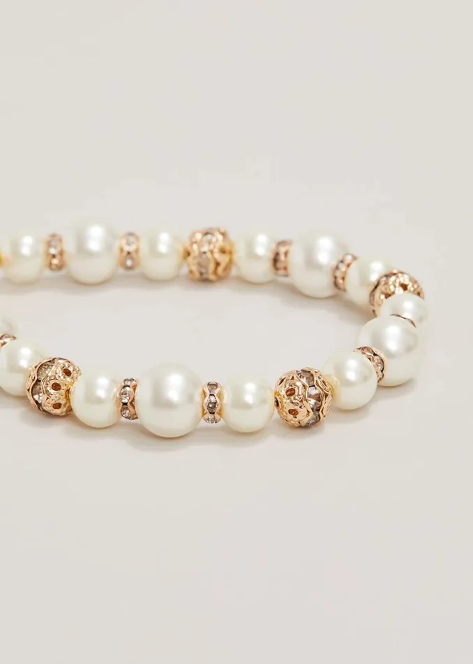 Women Phase Eight Jewellery Bead And Pearl Bracelet Ivory