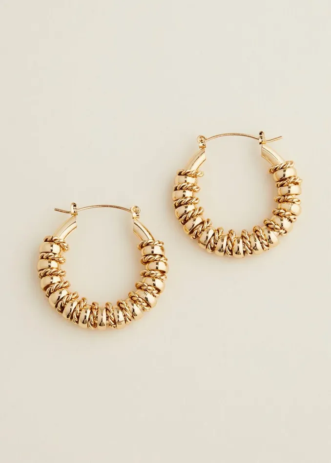Women Phase Eight Jewellery Chunky Ring Hoop Earring Gold