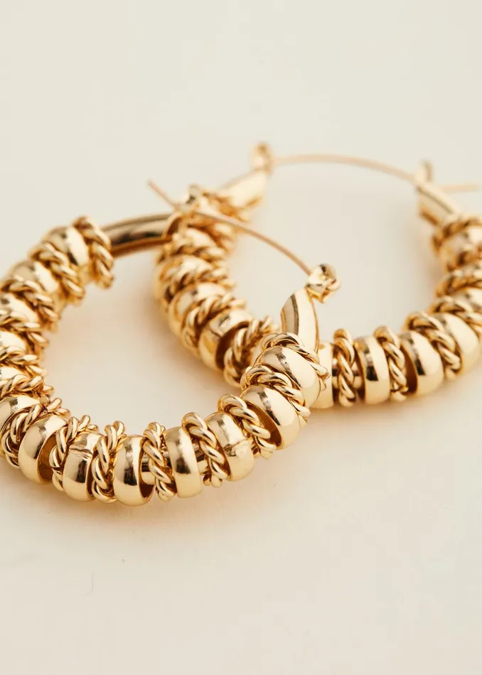 Women Phase Eight Jewellery Chunky Ring Hoop Earring Gold