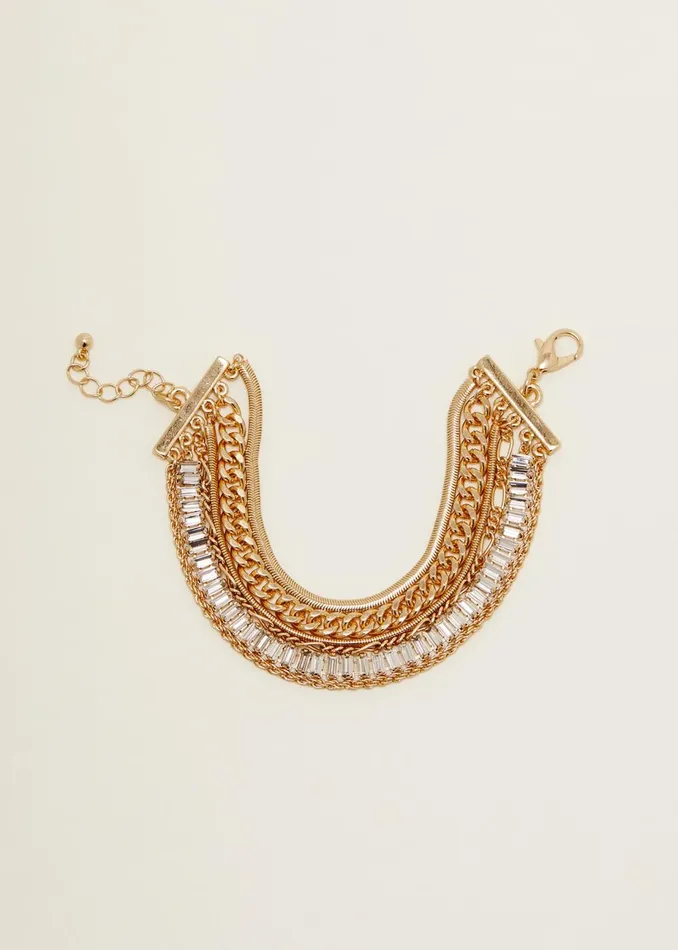 Women Phase Eight Jewellery Gold Multi Chain Bracelet Gold