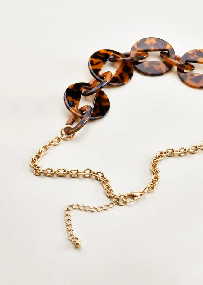 Women Phase Eight Jewellery Julianne Tortoiseshell Resin Necklace Multicoloured