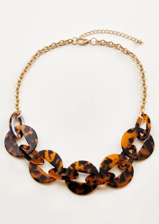 Women Phase Eight Jewellery Julianne Tortoiseshell Resin Necklace Multicoloured
