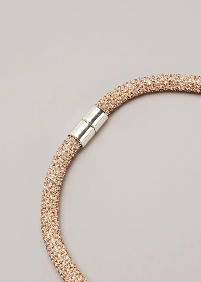 Women Phase Eight Jewellery Lizzie Sparkle Necklace Rose Gold