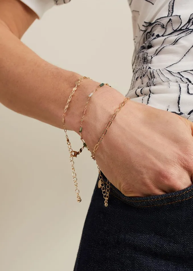 Women Phase Eight Jewellery Mutli Chain Bracelet Set Gold