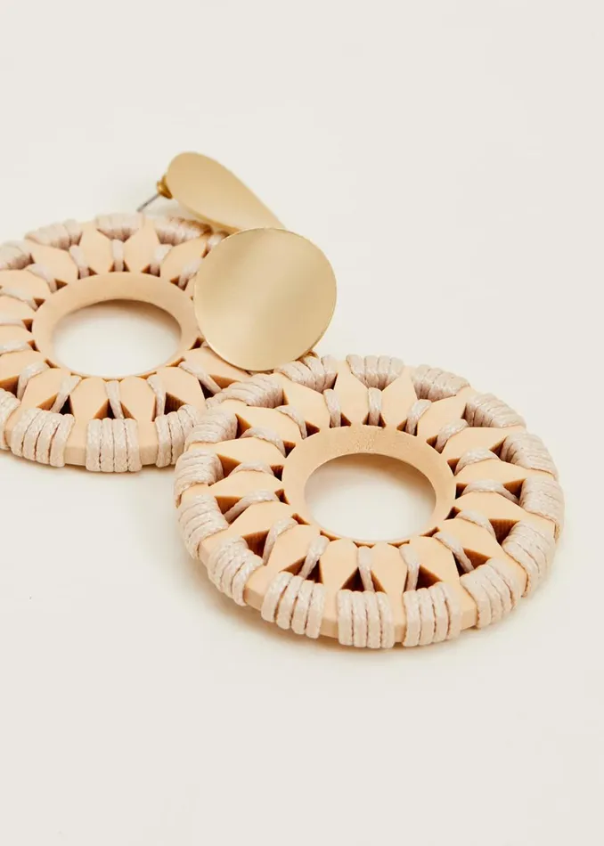 Women Phase Eight Jewellery Pattern Drop Earrings Neutral