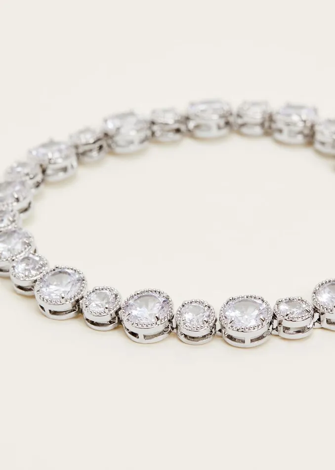 Women Phase Eight Jewellery Silver Beaded Bracelet Silver