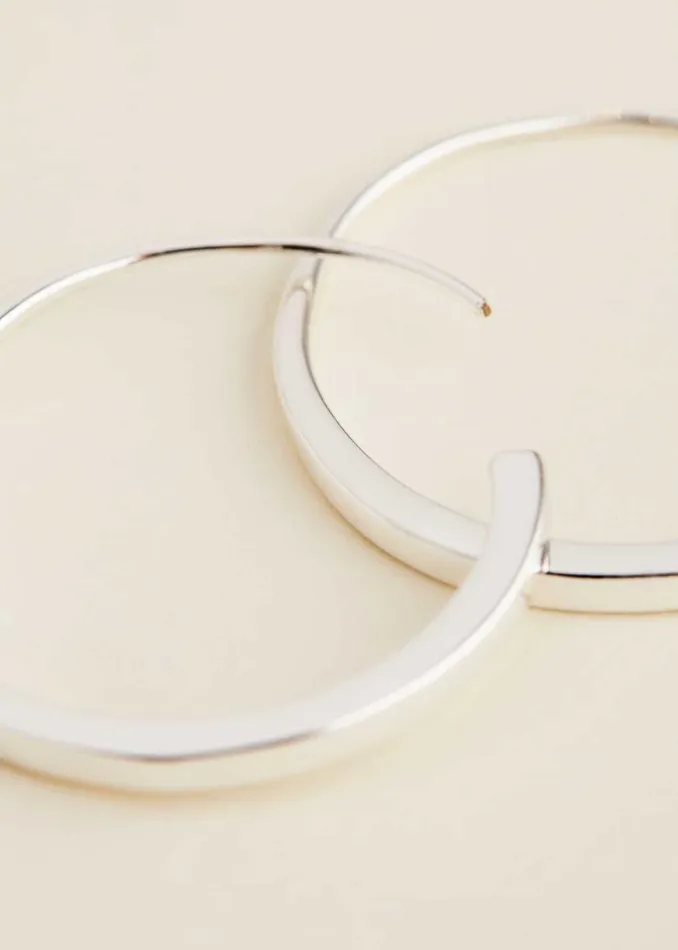 Women Phase Eight Jewellery Silver Hoop Earrings Silver