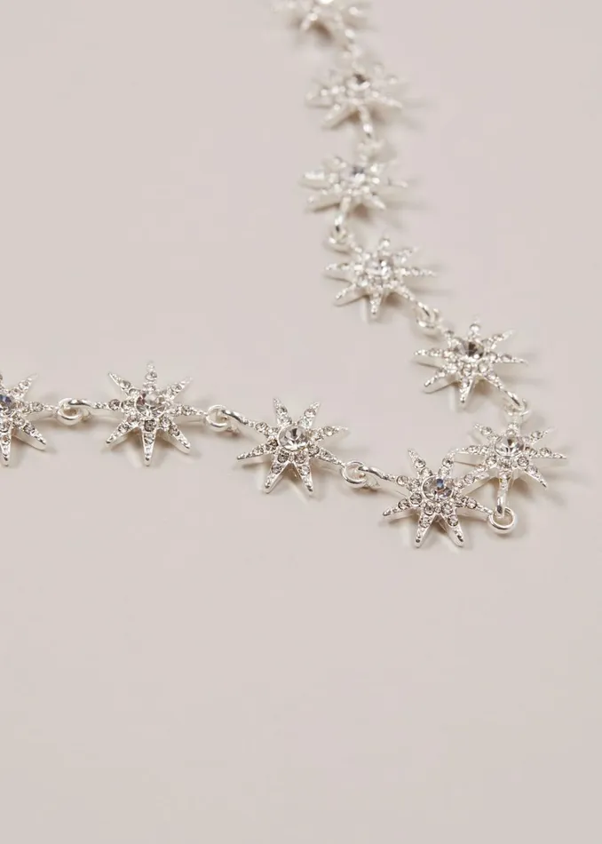 Women Phase Eight Jewellery Silver Plated Star Necklace Silver