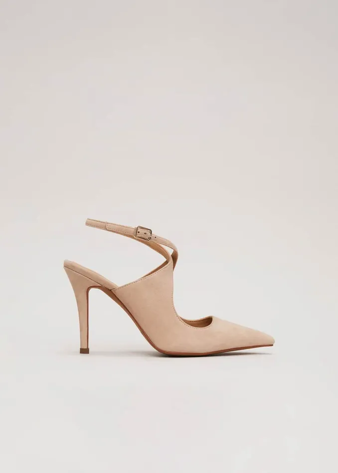 Women Phase Eight Occasion Shoes Cross Over Ankle Shoes Neutral